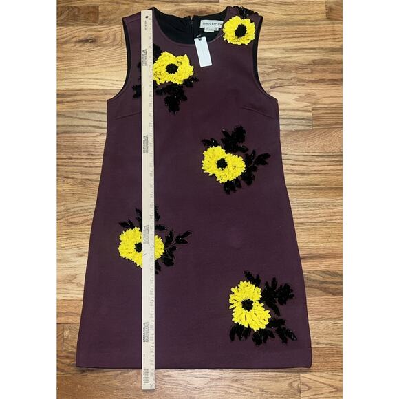 New DHRUV KAPOOR ANTHROPOLOGIE Sunflower Sequined Mini Dress Size Small - Picture 7 of 10
